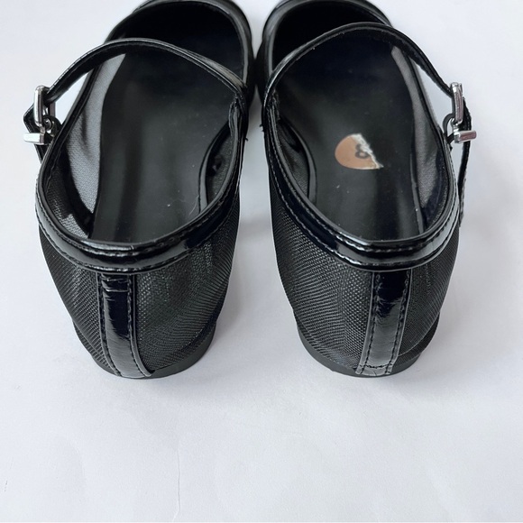 NY&CO Black Minimalist Mesh Patent Leather Mary Jane Ballet Flats Size 8 - Picture 12 of 16